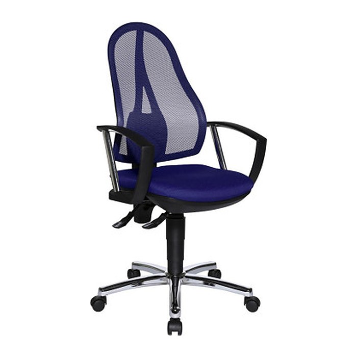 Topstar Bürostuhl Open Point P Plus, OP79A T38 Stoff blau, Gestell chrom