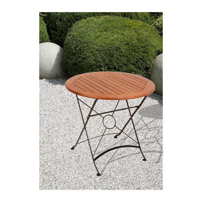 Garden Pleasure Gartentisch Wien braun rund 80,0 x 80,0 x 74,0 cm