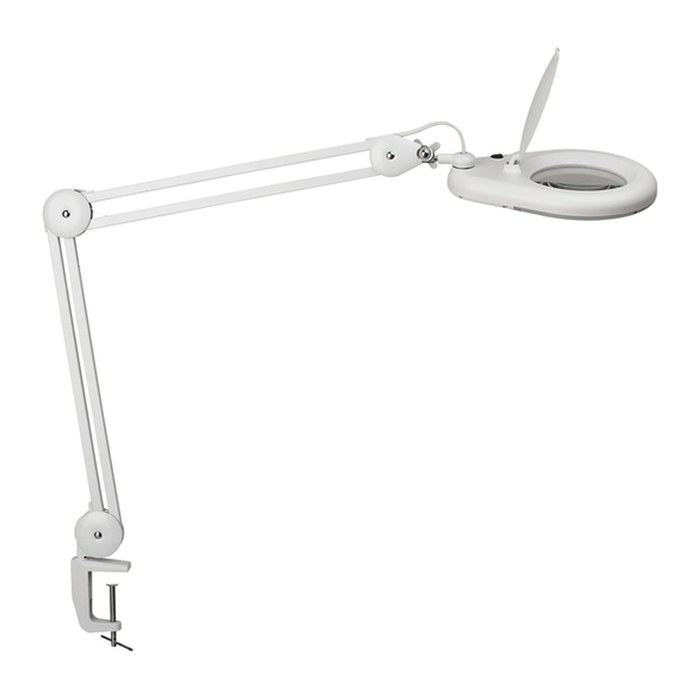 MAUL LED Lupenleuchte Viso mit Klemmfuß weiß