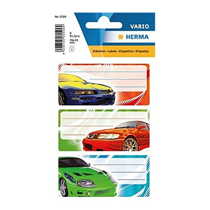 HERMA Schuletiketten 5599 Tuning, 9 Etiketten