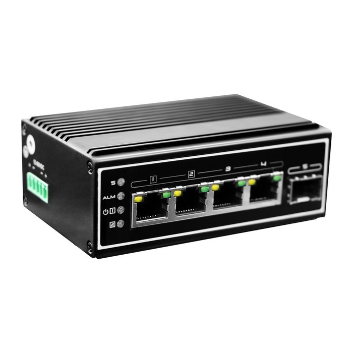 LevelOne Industr.PoE+Switch 4xGE PoE/1xSFP 120W unman.Metall