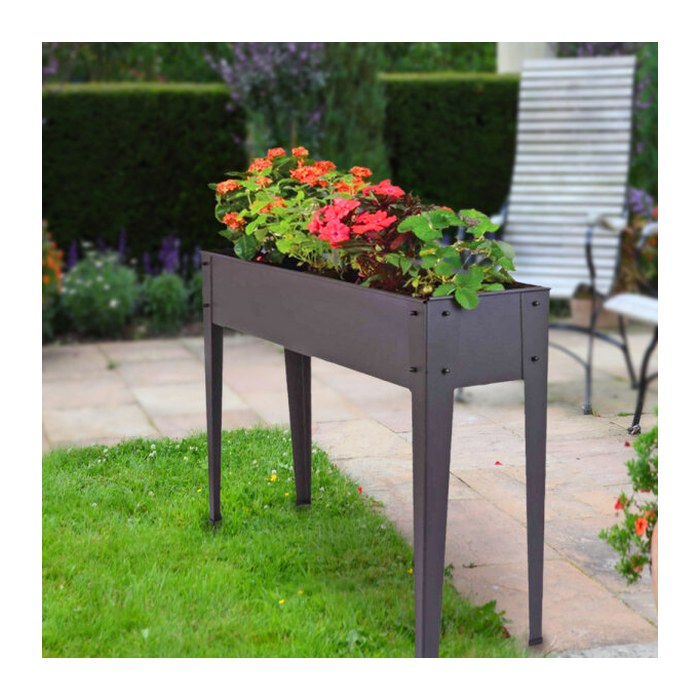Garden Pleasure Hochbeet BEDELIA Metall anthrazit rechteckig 102,0 x 27,0 x 80,0 cm, 1 St.