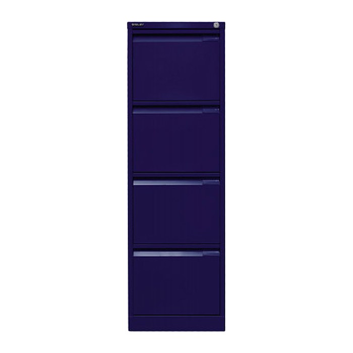 BISLEY Hängeregistraturschrank oxfordblau 4 Schubladen 41,3 x 62,2 x 132,1 cm, 1 St.