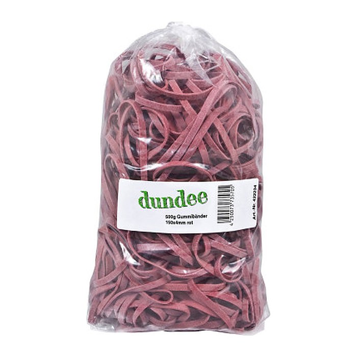 dundee Gummibänder rot 0,4 cm, Ø 15,0 cm, 500,0 g
