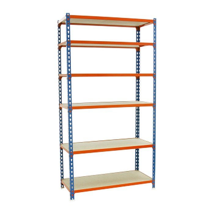 Simonrack Schwerlastregal MADERCLICK SUPERPLUS 6 8435104955444 weiß, braun 110,0 x 40,0 x 250,0 cm
