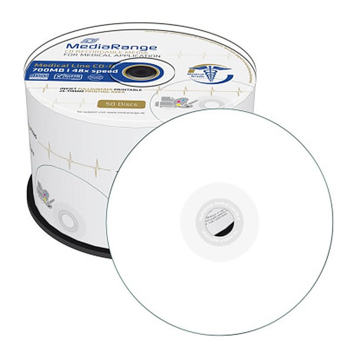 MediaRange CD-R Medical Line 700 MB bedruckbar, Medical Line, 50 St.