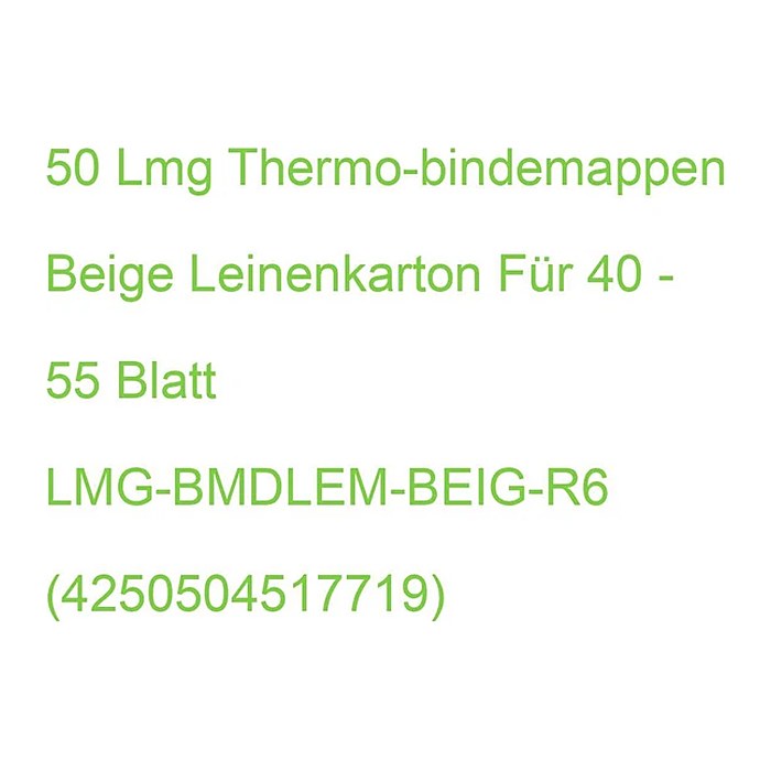 LMG Thermo-Bindemappen beige Leinenkarton für 40 - 55 Blatt, 50 St.