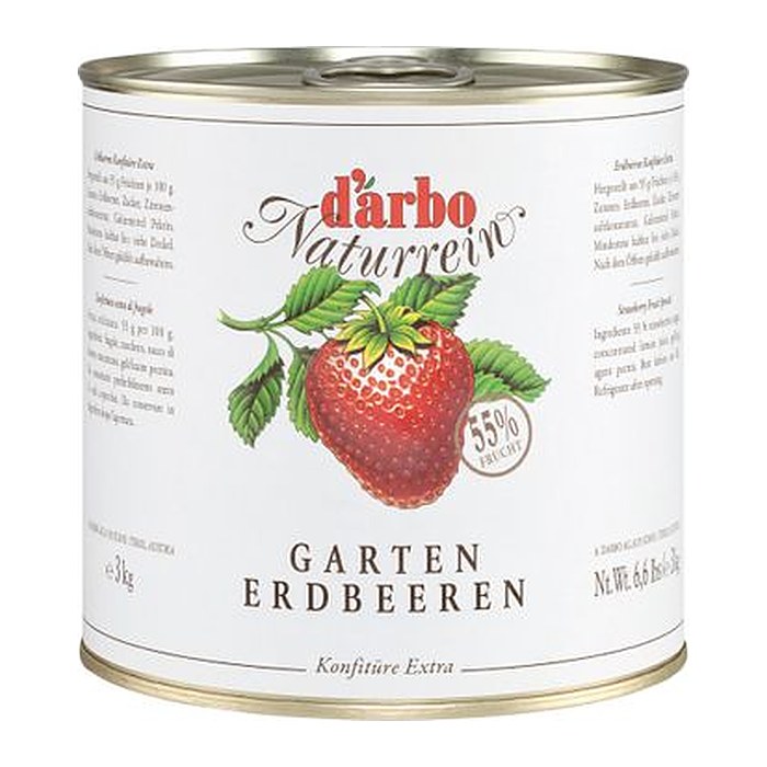 d’arbo  Naturrein Extra Gartenerdbeeren Fruchtaufstrich, 3,0 kg