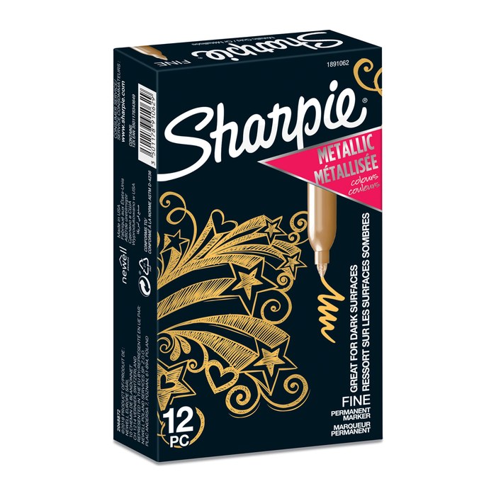 Sharpie Metallic Marker 1.4mm gold 12 Stück in Schachtel