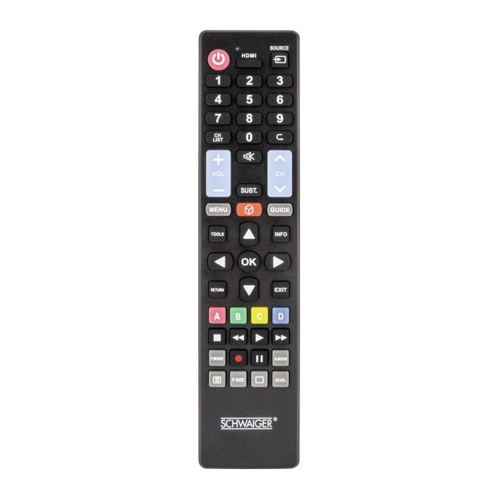 Schwaiger Fernbedienung 5 in 1 vorprogrammiert Schwarz