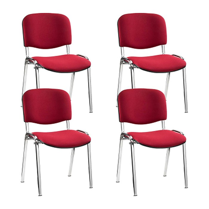 Nowy Styl Besucherstühle Iso ISO CR 1.3 C29 bordeaux Stoff, 4 St.