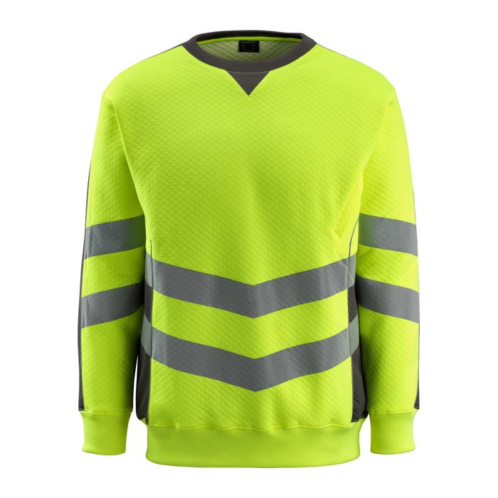 MASCOT® unisex Warnschutz-Langarmshirt Wigton gelb, dunkelanthrazit Größe S, 1 St.