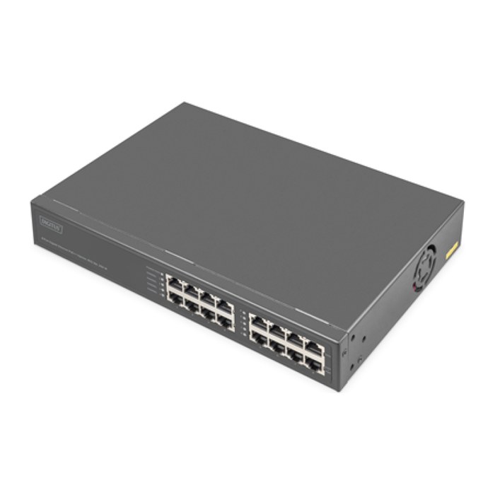 DIGITUS POE Injektor 8-Port Gigabit PoE+ 250W schwarz