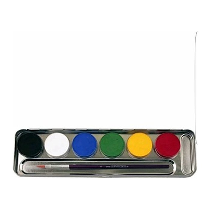 EULENSPIEGEL™ Metall Palette Kinderschmink-Set farbsortiert, 1 Set
