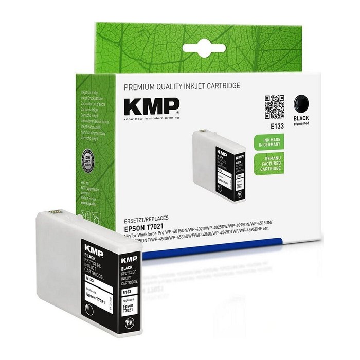 KMP E133 schwarz Druckerpatrone kompatibel zu EPSON T7021XL