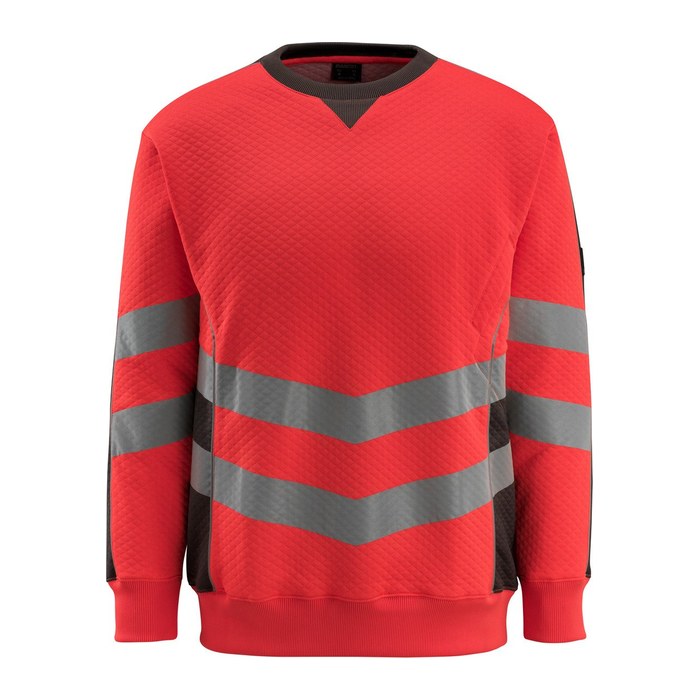 MASCOT® unisex Warnschutz-Langarmshirt Wigton rot, dunkelanthrazit Größe L, 1 St.