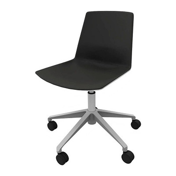 Quadrifoglio Besucherstuhl Clue OCLUEA01 GR B03/138 schwarz, grau Kunstleder, 1 St.