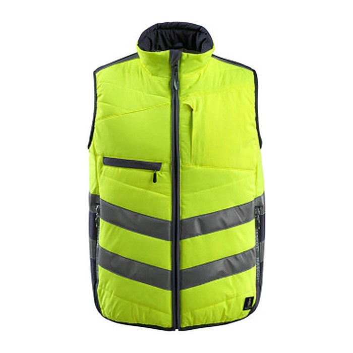 MASCOT® unisex Warnweste Grimsby  gelb, schwarzblau Größe 2XL