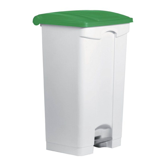 helit Mülleimer 90,0 l weiß, grün, 1 St.