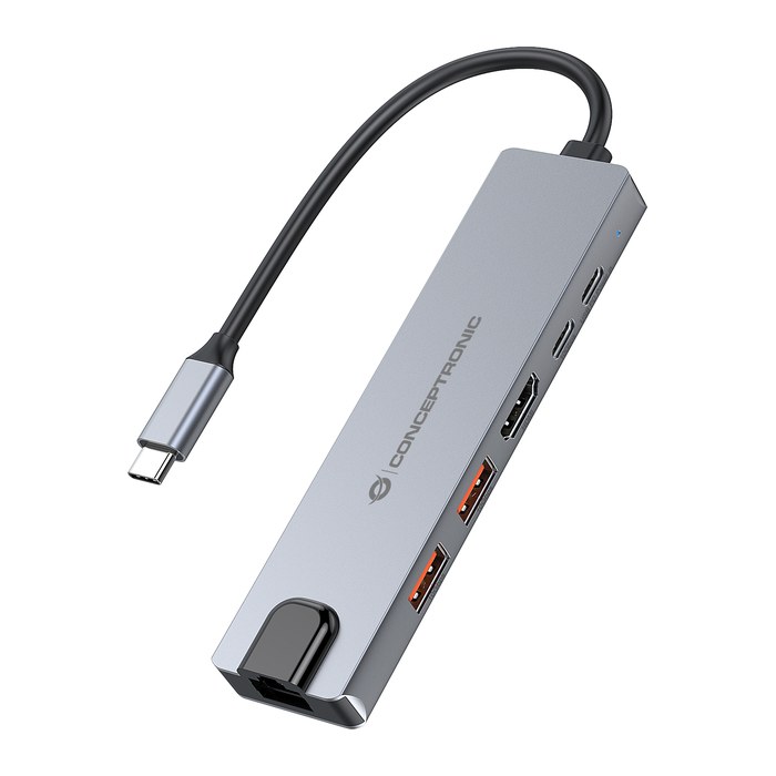 CONCEPTRONIC 6-1 Dock USB-C->HDMI/2xUSB-A/USB-C/+ 25cm si