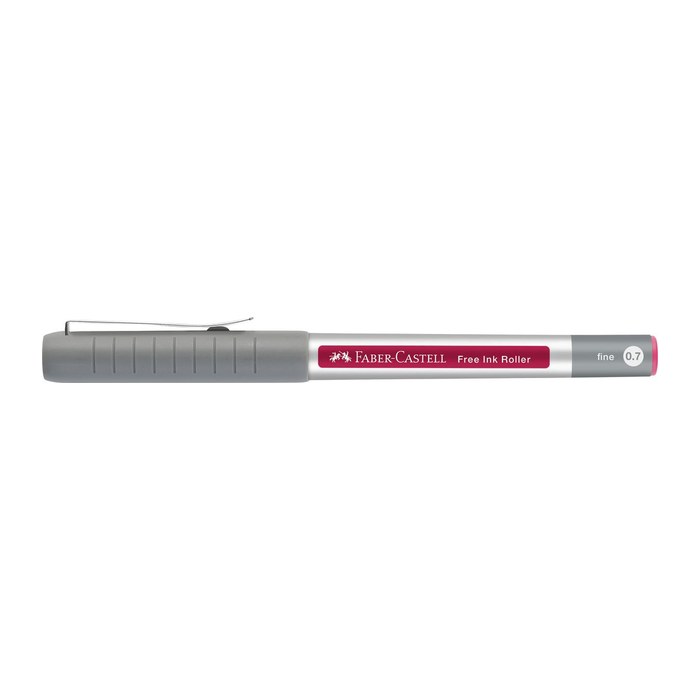 FABER-CASTELL Free Ink Tintenroller grau 0,4 mm, Schreibfarbe: rot, 1 St.