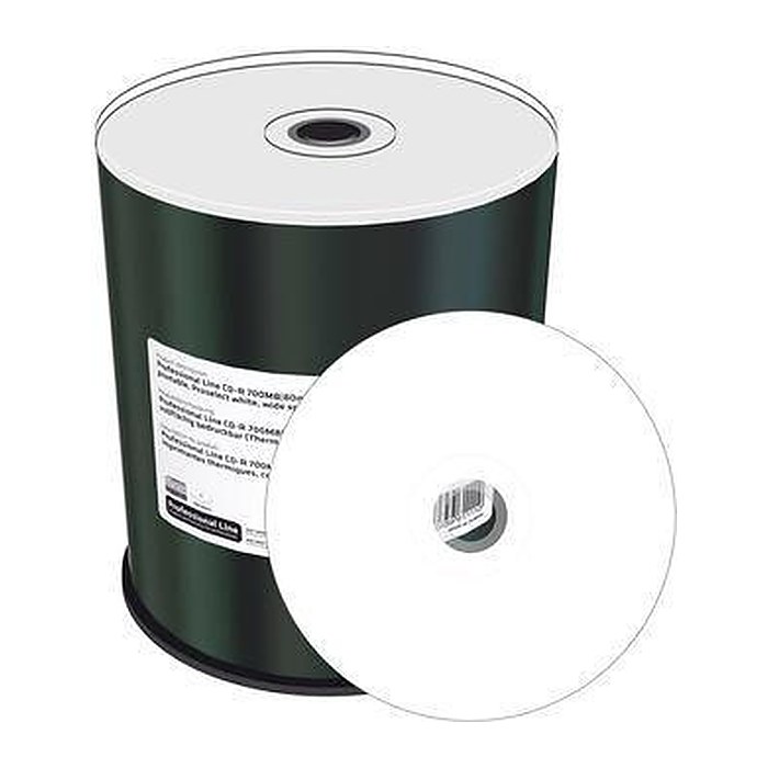 MediaRange CD-R 700MB 100pcs Proselect weiß voll metalliesie