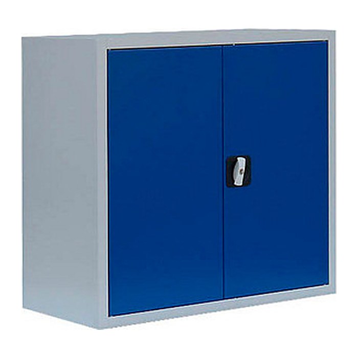 LÜLLMANN Stahlschrank 530301 enzianblau, lichtgrau 1 Fachboden 80,0 x 38,3 x 75,0 cm, aufgebaut, 1 St.