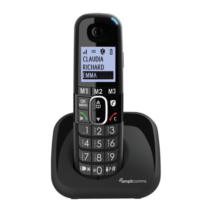 AMPLICOMMS BigTel1500 DECT-Mobilteil Freisprechen - Schwarz
