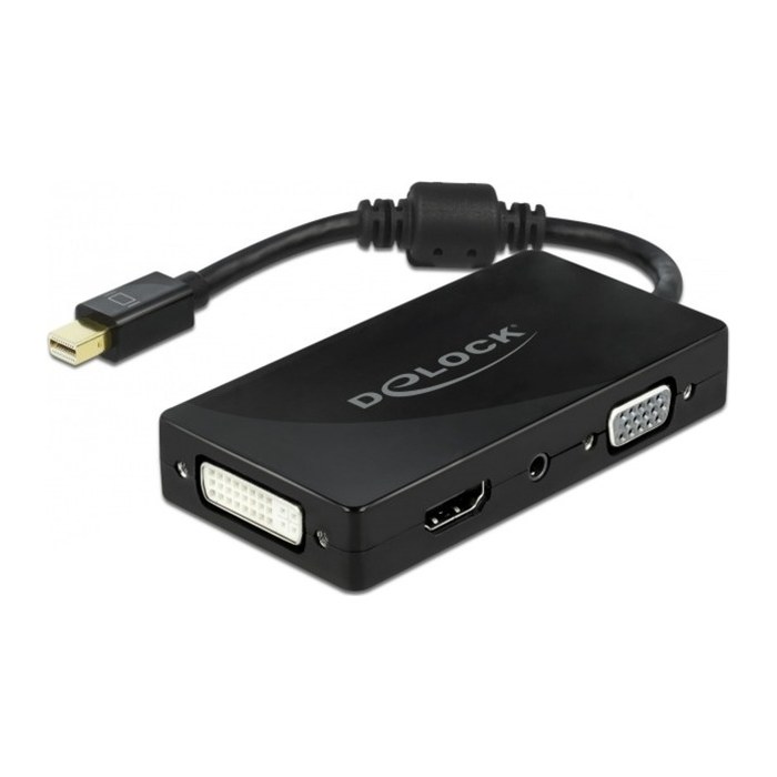 DELOCK Mini DP 1.2 Adapter > VGA/HDMI/DVI/Audio Bu 4K passiv