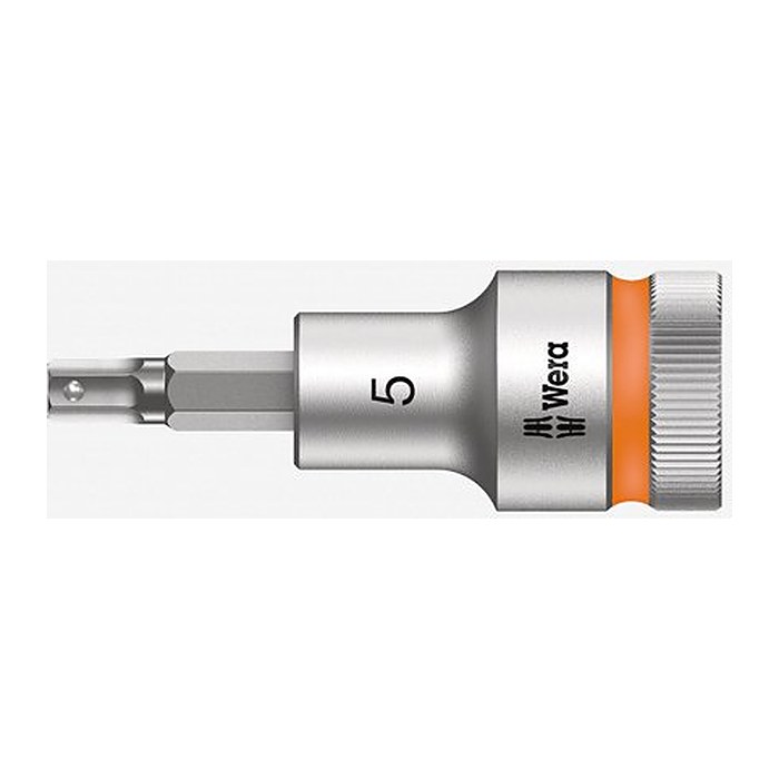 Wera 1/2" Zyklop mit Haltefunktion kurz Steckschlüsseleinsatz Größe: 5,0 mm Länge: 60,0 mm