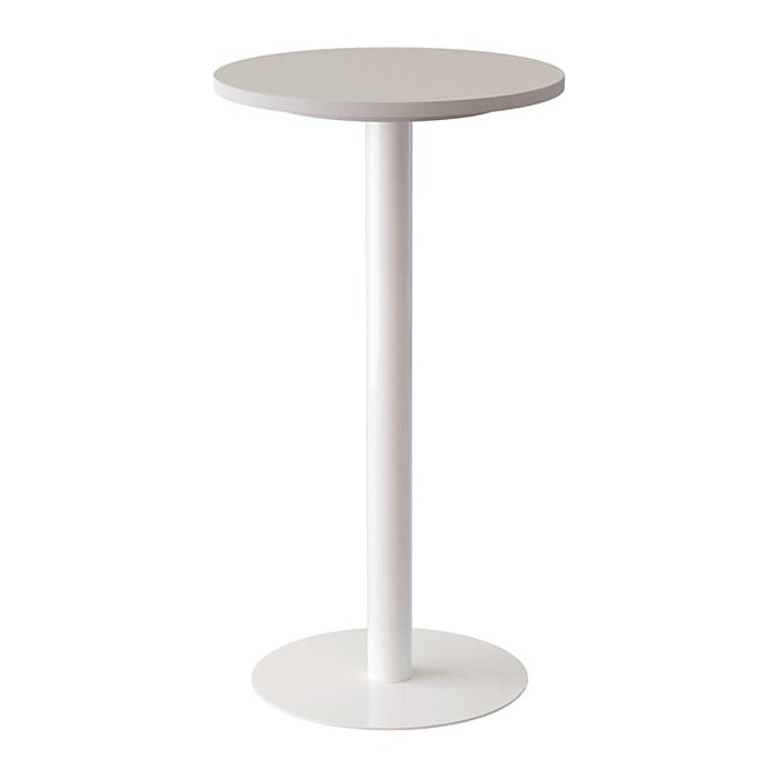 meet powered by PAPERFLOW Stehtisch rund Spanplatte weiß 60,0 x 60,0 x 110,0 cm, 1 St.