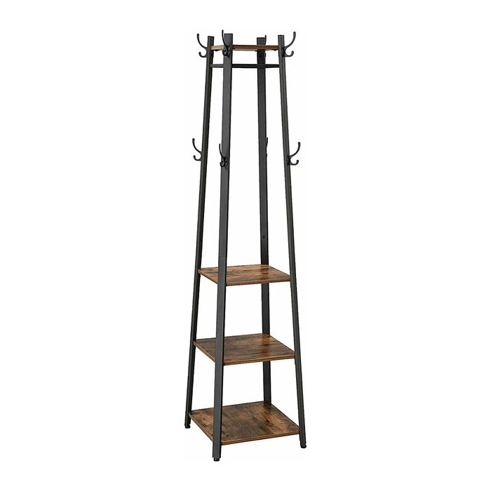VASAGLE Kleiderständer LCR80X braun Metall 8 Haken 43,0 x 180,0 cm, 1 St.