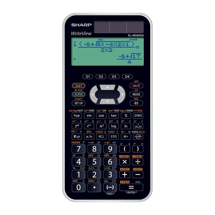 SHARP EL-W550XG Wissenschaftlicher Taschenrechner schwarz/weiß