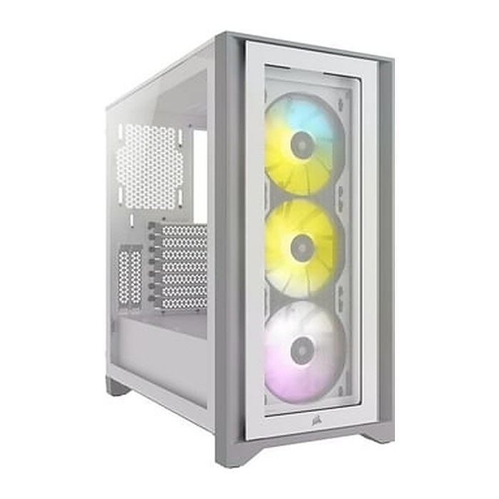 CORSAIR Geh Midi iCUE 4000X RGB (Tempered Glass) White