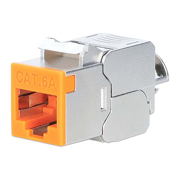 INTELLINET Cat6a 10G STP Keystone-Modul orange