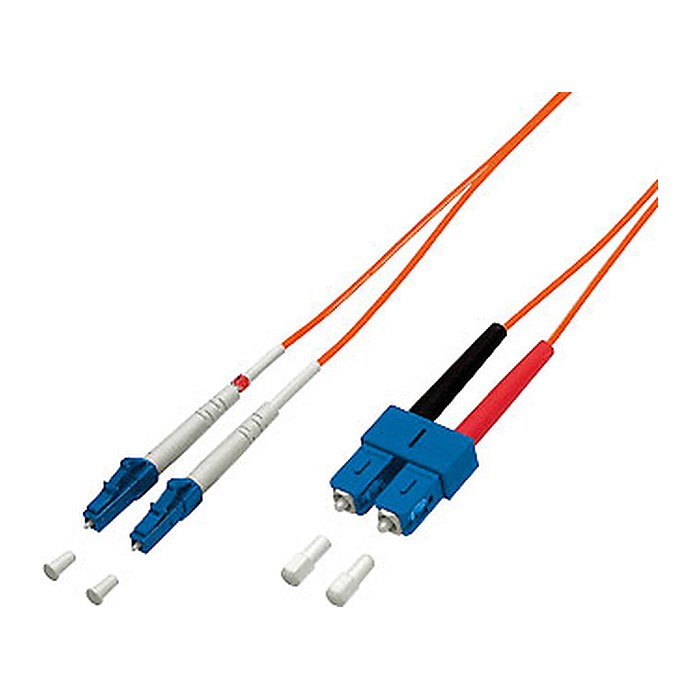 Equip Patchkabel LC->SC 2.00m Multimode Duplex OM1 orange Polybeutel