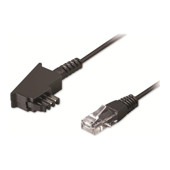 goobay TAE-F/RJ-45 DSL-Kabel 10,0 m schwarz, 1 St.