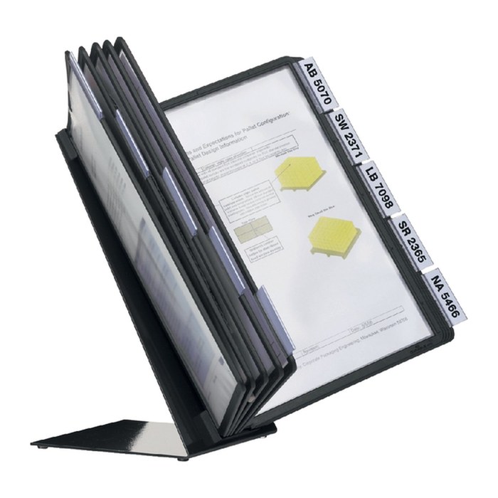 DURABLE Sichttafelsystem VARIO 557001 DIN A4 schwarz mit 10 St. Sichttafeln, 1 St.