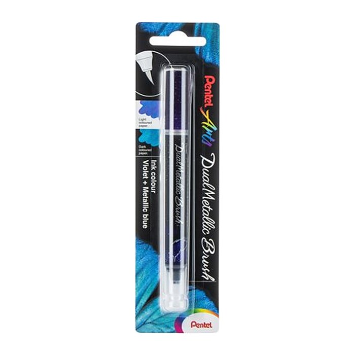 Pentel Dual Metallic Brush XGFH-DVX Brush-Pen lila, 1 St.