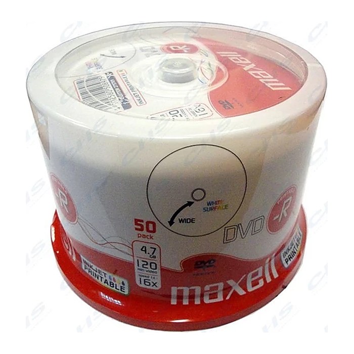Maxell DVD-R 4.7, Inkjet white, Shrink 50