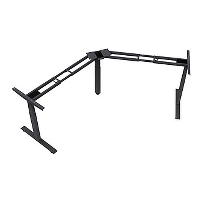LMG elektrisch höhenverstellbares Schreibtischgestell schwarz ohne Tischplatte, T-Fuß-Gestell schwarz 130,0 - 160,0 x 53,0/70,0 cm
