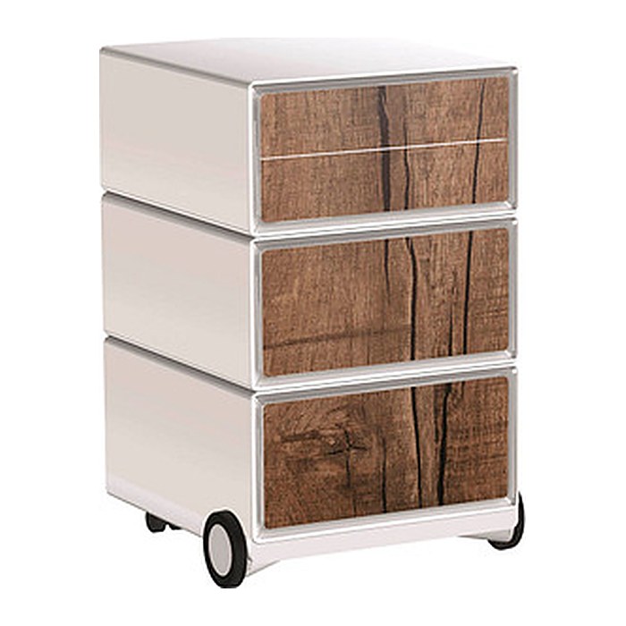PAPERFLOW easyBox Contents Rollcontainer weiß, bunt 61996 4 Auszüge 39,0 x 43,6 x 64,2 cm