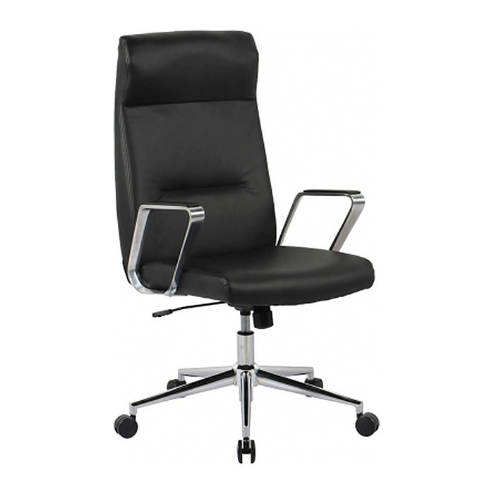 Chefsessel, 10014 Kunstleder schwarz, Gestell silber