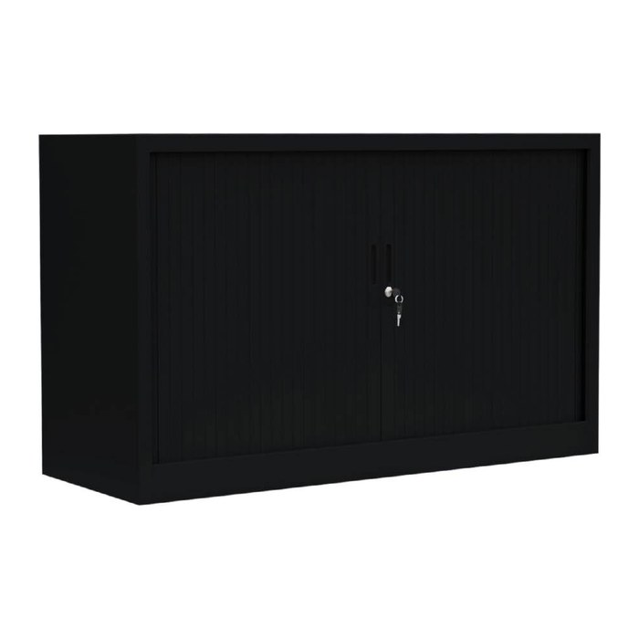 LÜLLMANN Schiebetürenschrank, 555129 tiefschwarz 1 Fachboden 120,0 x 45,7 x 75,0 cm