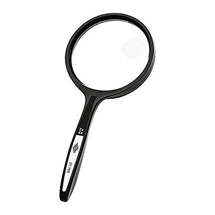 WEDO Lupe schwarz 2-fach und 4-fach, Ø 7,4 cm