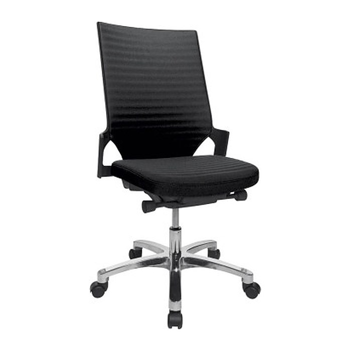 Topstar Bürostuhl Autosynchron®-2 Alu, AU2090 BI0 Stoff schwarz, Gestell alu