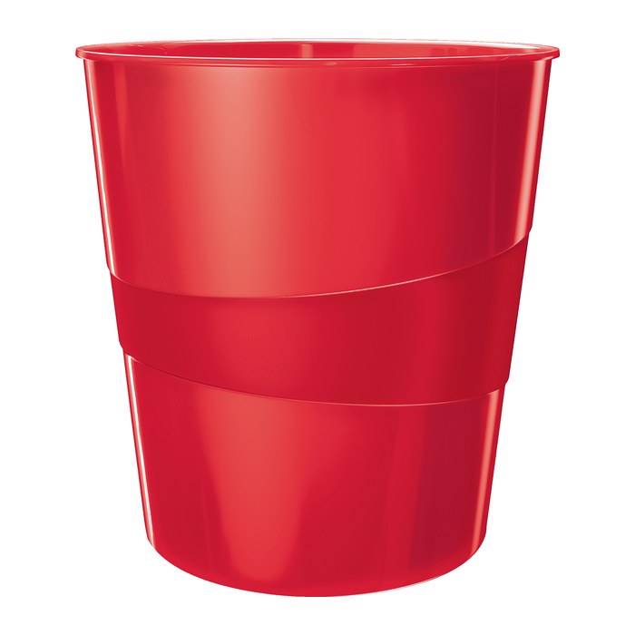 LEITZ WOW Duo Colour Papierkorb 15,0 l rot, 1 St.