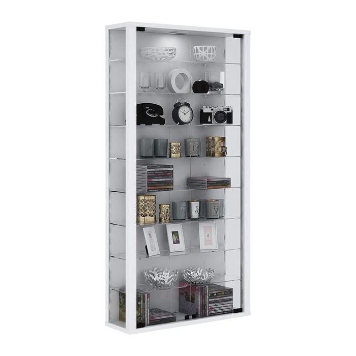 VCM my home Vitrosa Maxi Vitrine weiß 8 Fachböden