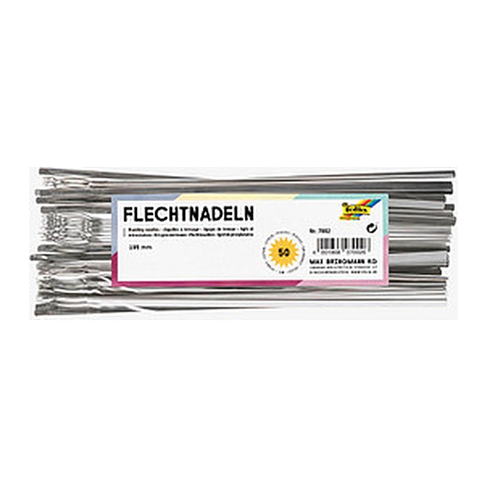 folia Bastelwerkzeug mattsilber Flechtnadel, 50 St.