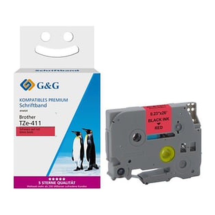 G&G Schriftband kompatibel mit Brother TZe-411